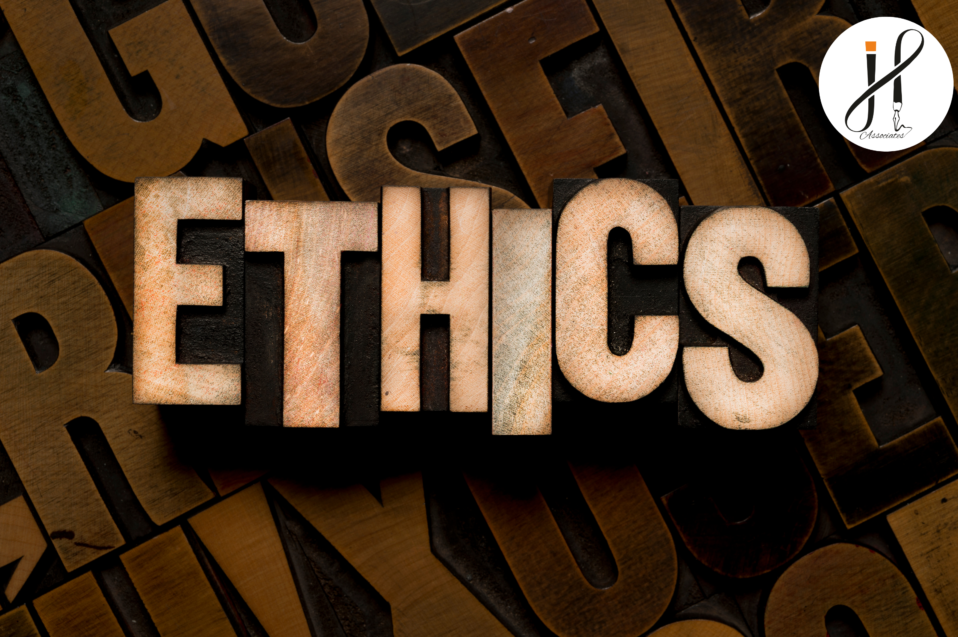 A thoughtful legal professional reviewing arbitration ethics guidelines, symbolizing the importance of ethical standards in dispute resolution.