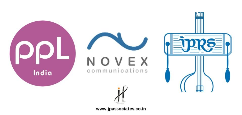 Logos of PPL India, Novex Communications, and IPRS displayed with the J.P. Associates logo.